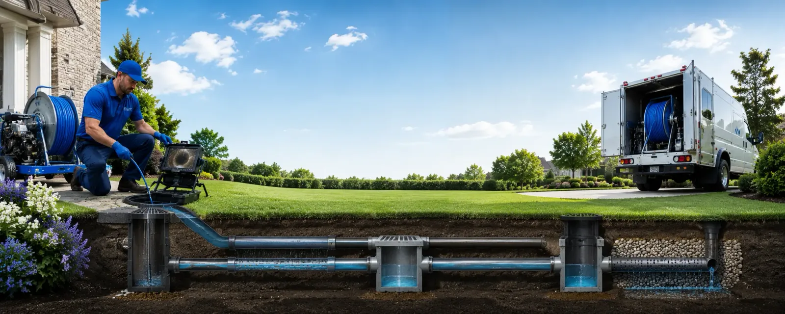 Outdoor drain cleaning information for North Bend, PA